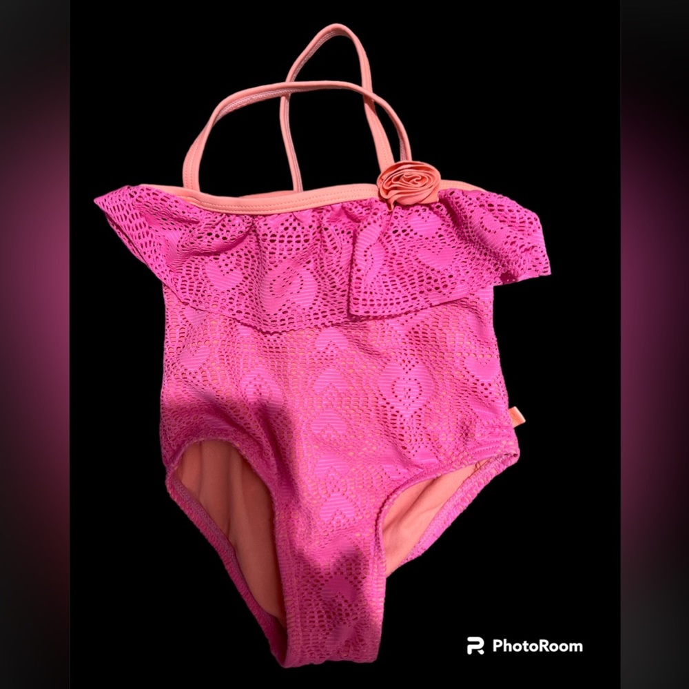 Toddler Girl Crochet Cutie One-Piece Swimsuit